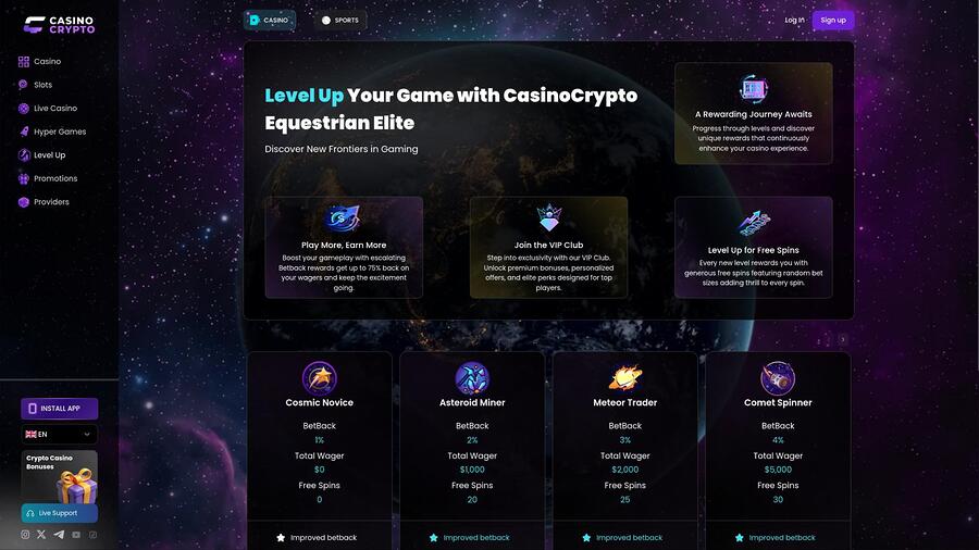 Página VIP de CasinoCrypto.io