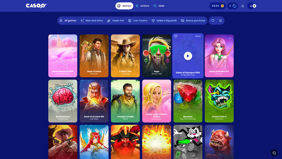 Casoo Casino Games Desktop