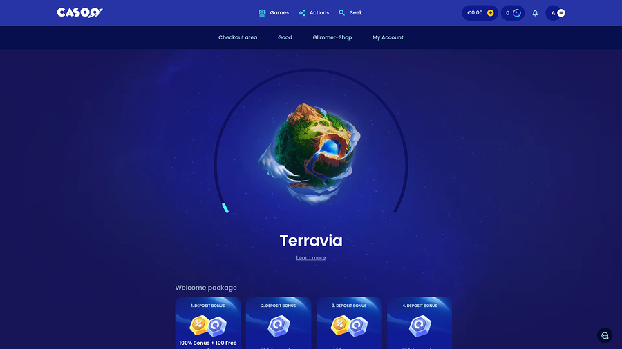 Casoo Casino Homepage Desktop