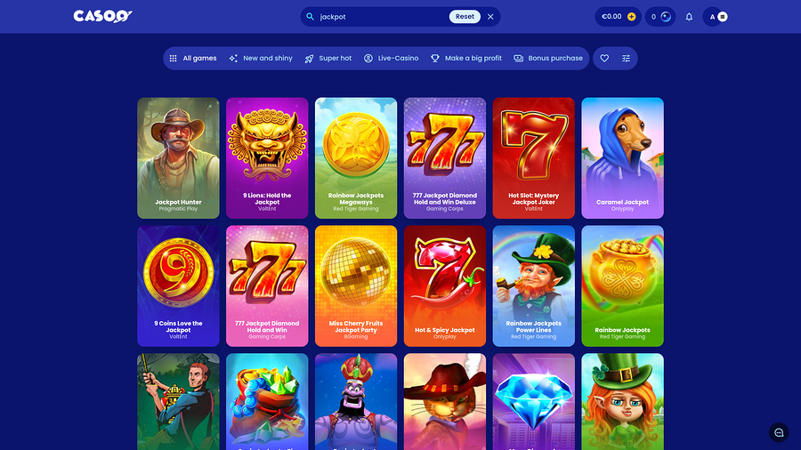 Casoo Casino Jackpot Desktop