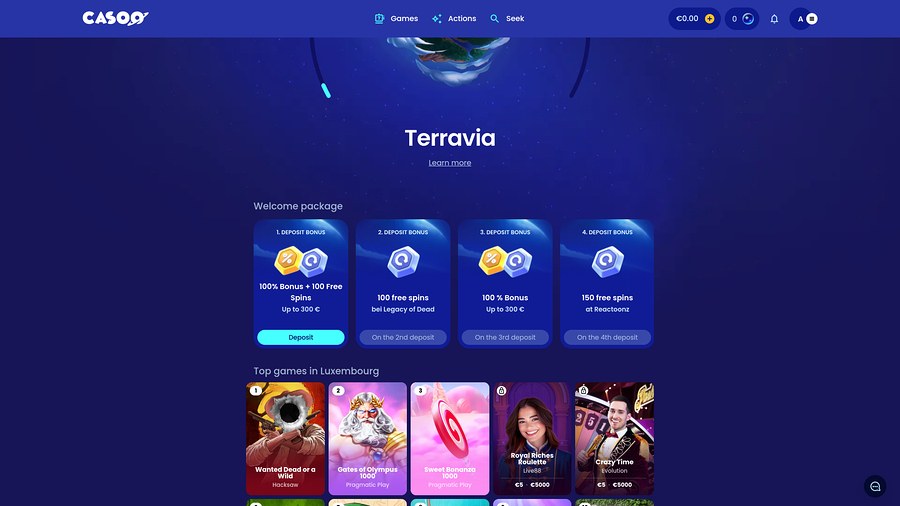 Casoo Casino Promotions Desktop