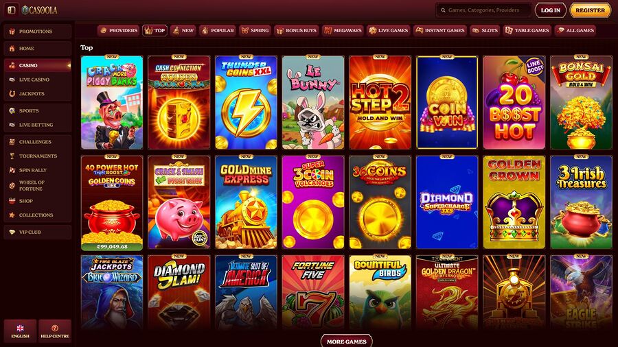 CasoolaCasino Desktop Games