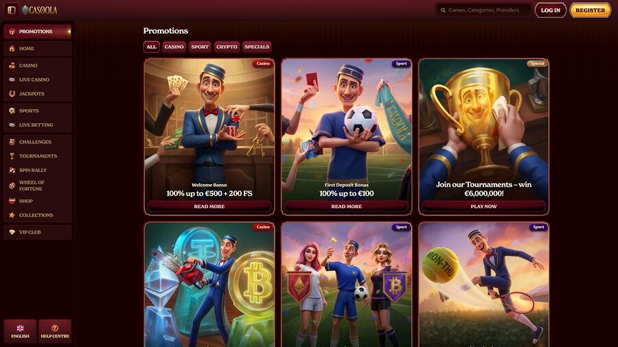 CasoolaCasino Desktop Promotions