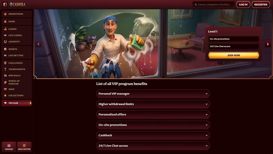 Casoola Casino VIP Program