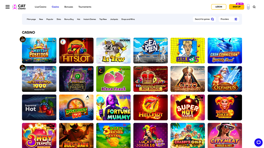 Cat Casino Games Desktop