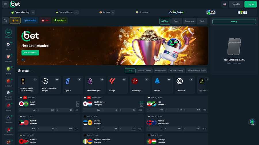 Cbet.gg Casino Live Sports Desktop