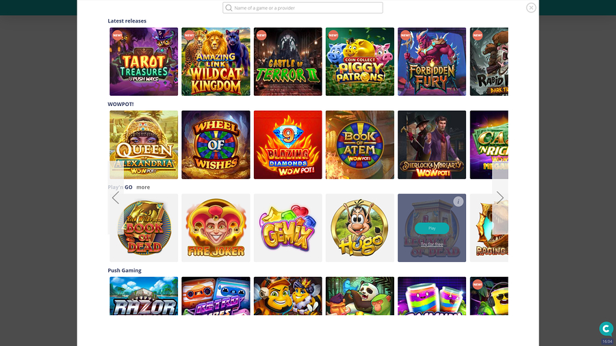 Chanz Casino spelutvecklare skrivbord