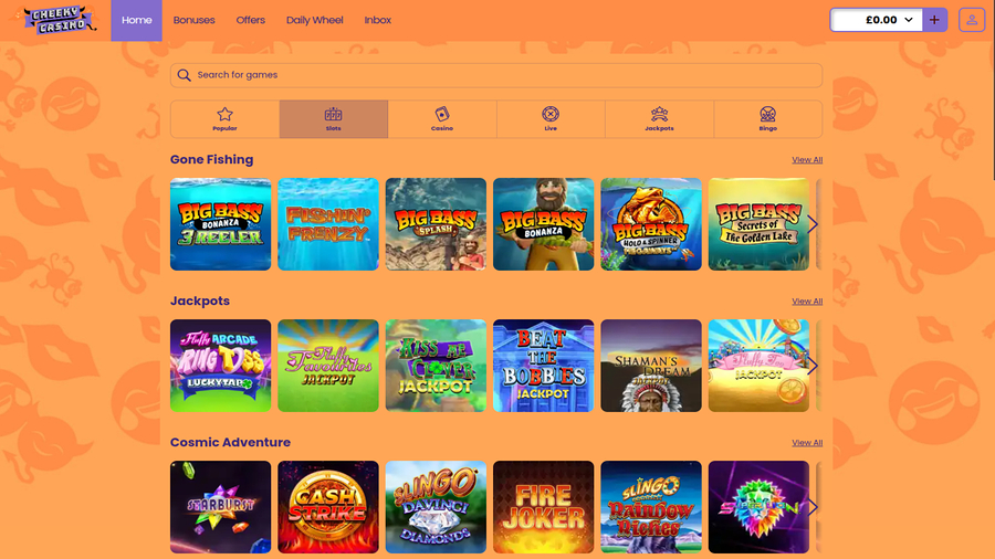 Cheeky Casino Games Desktop