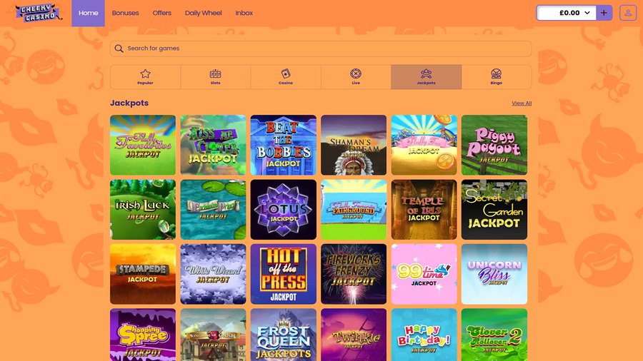 Cheeky Casino Jackpot Desktop