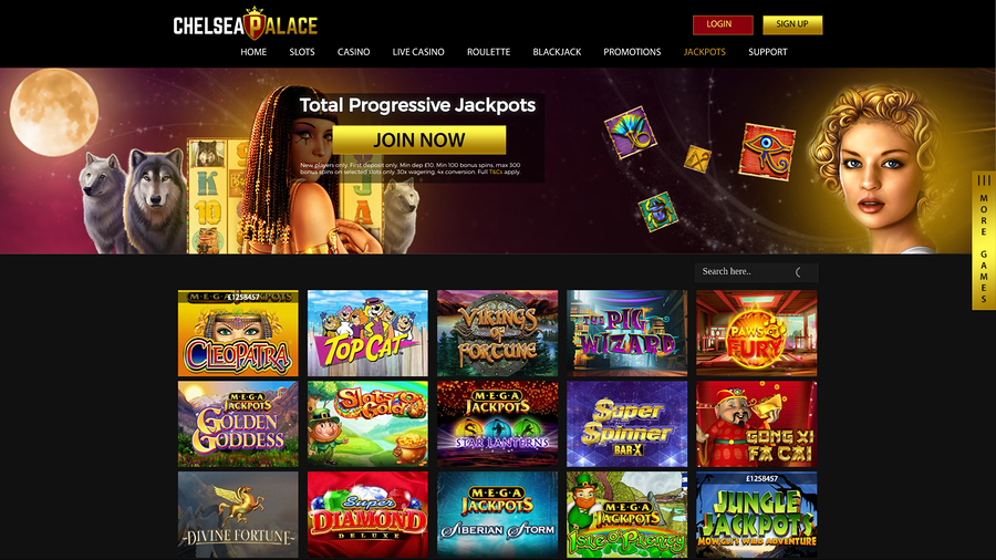 Chelsea Palace Casino jackpot desktop