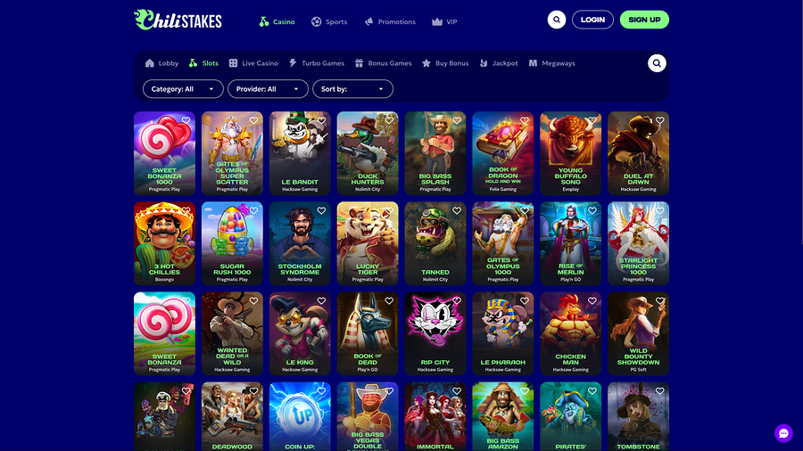 ChiliStakes Casino Desktop Games