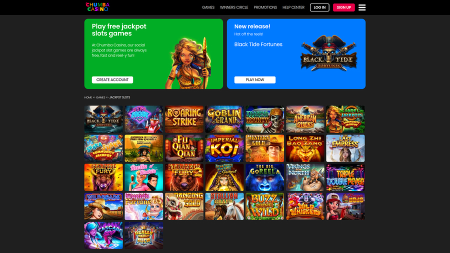 Chumba Casino Jackpot Desktop