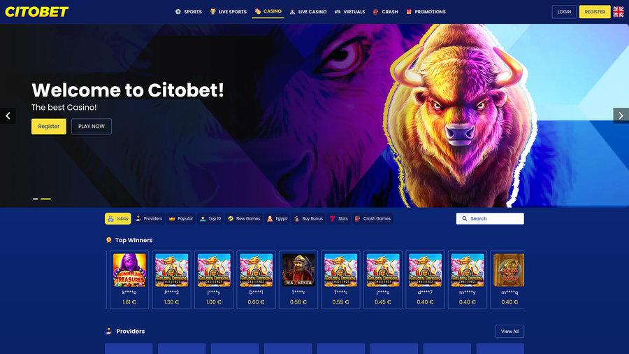 Citobet Homepage Desktop