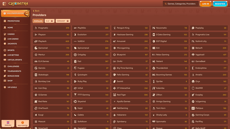 Cleoberta Casino Game Developers Desktop