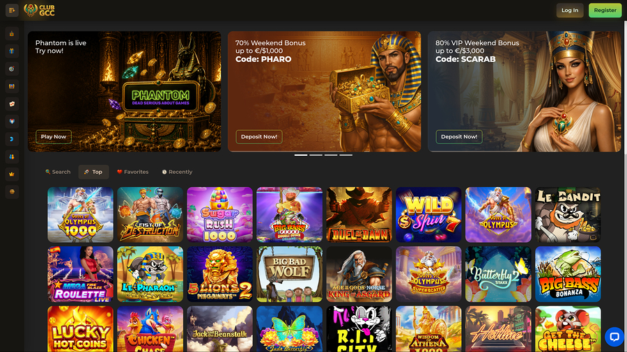Club GCC Casino Desktop Games