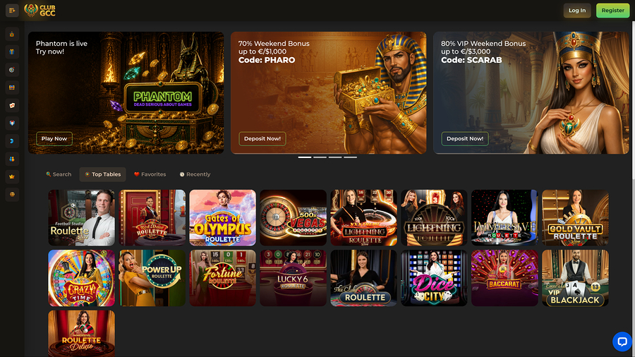 Club GCC Casino Desktop Live Dealer