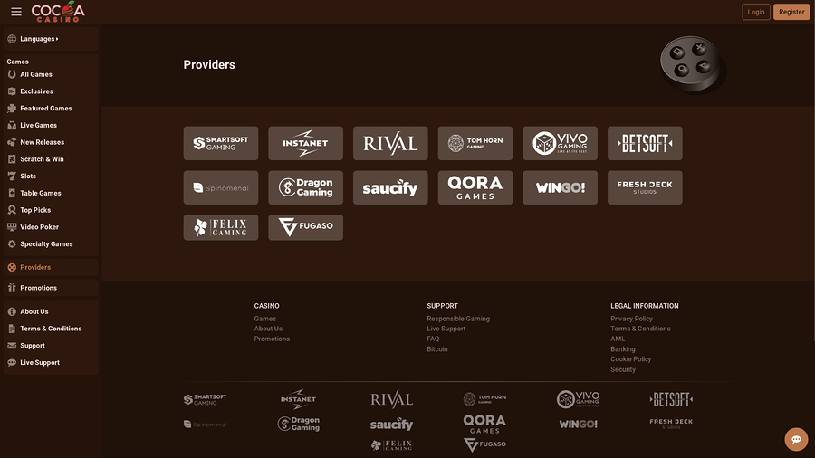 Cocoa Casino Game Developers Desktop