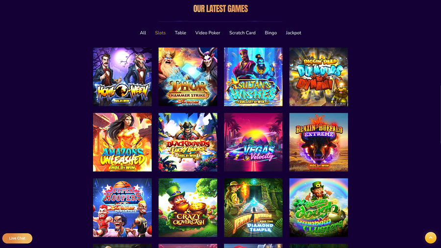 CoinBets777 Casino Games Desktop