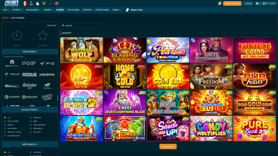 Jackpot de escritorio de Coldbet Casino