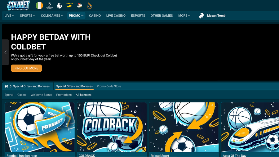 Promociones de escritorio de Coldbet Casino