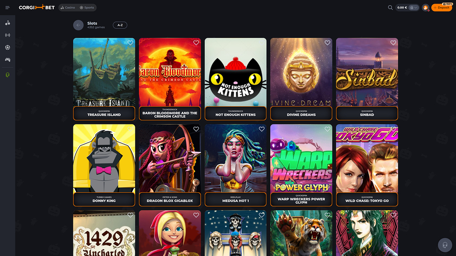 Corgibet Casino Game Developers Desktop