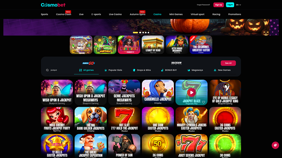 Cosmobet Jackpot Desktop