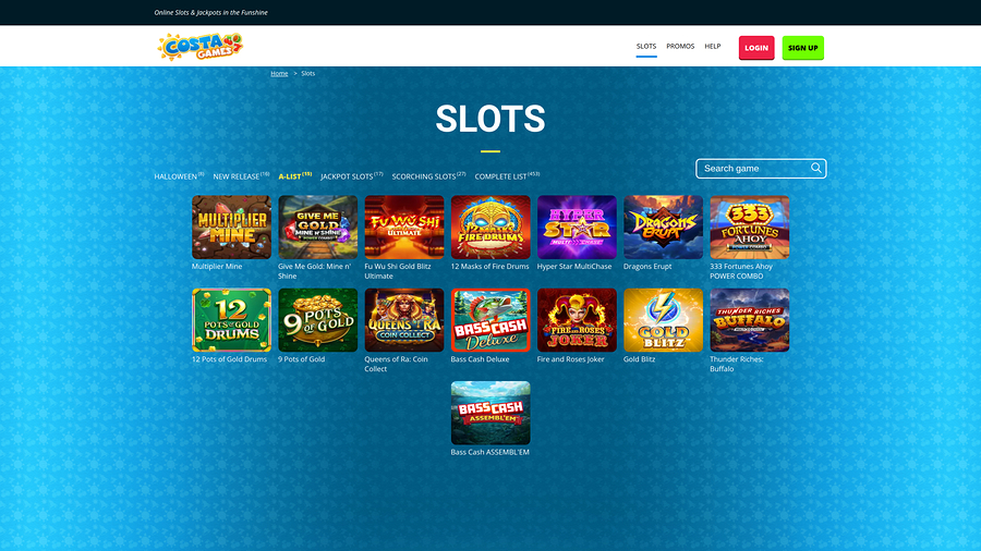 Costa Games Casino Games Desktop