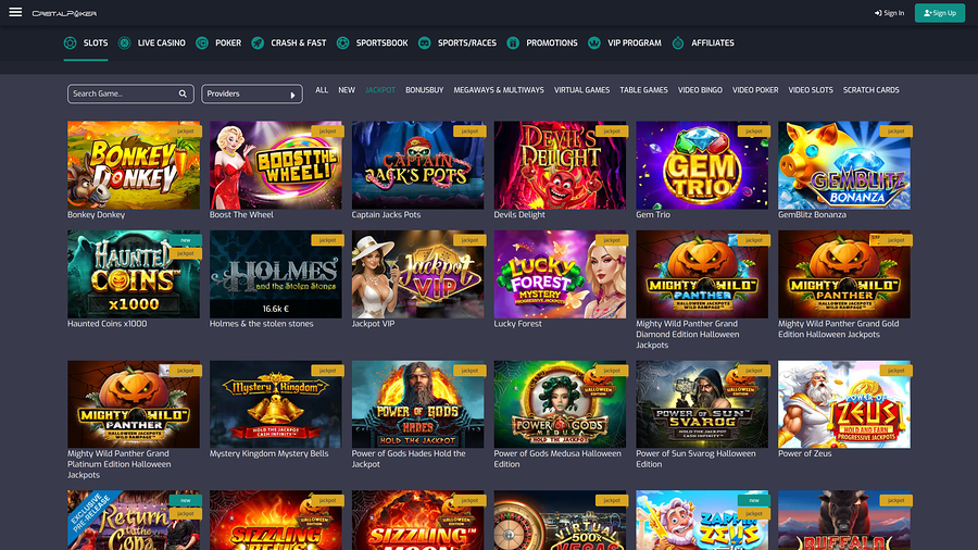 Cristal Poker Casino Jackpot Desktop