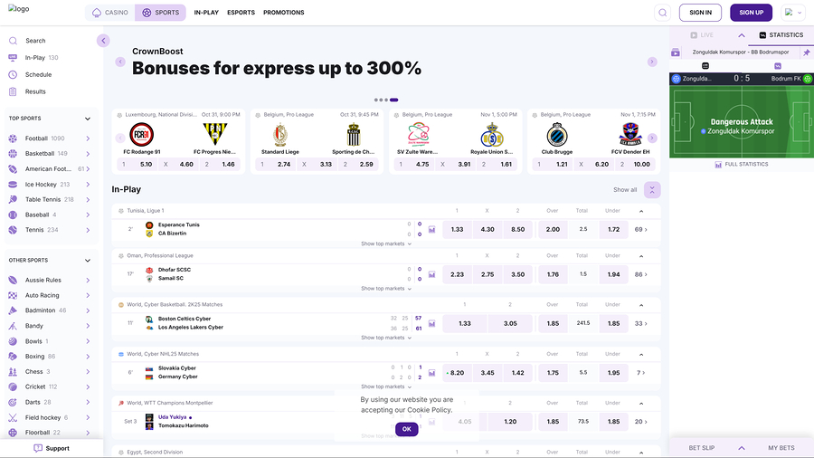 Crown Slots Casino Sports Desktop