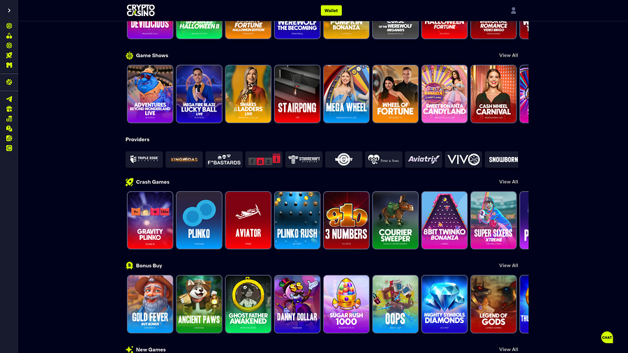 Cryptocasino.com Game Developers Desktop