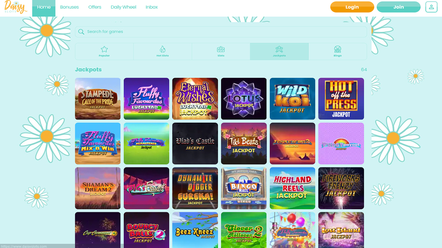 Daisy Slots Jackpot Desktop