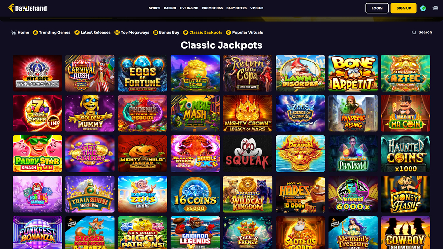 Jackpot de escritorio de DazzleHand Casino