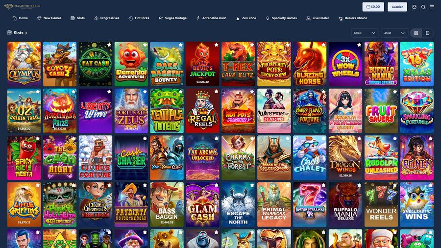 Diamond Reels Casino Desktop Image Games