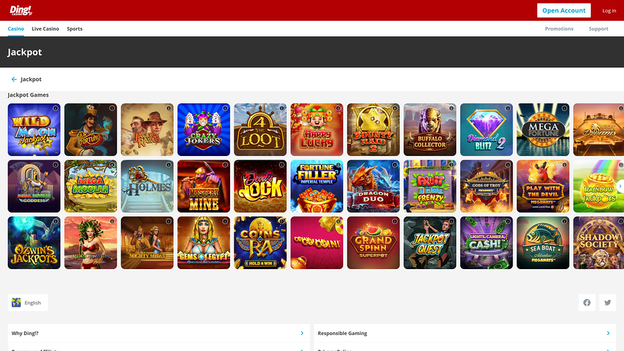 Ding Casino Jackpot Desktop