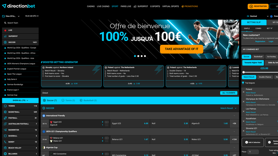 Deportes de escritorio de Directionbet Casino