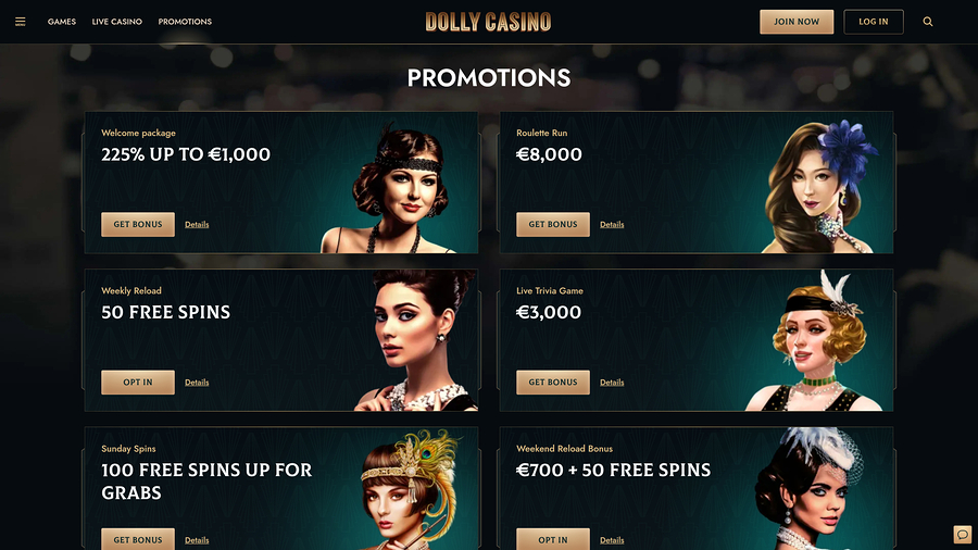 Dolly Casino Promotions Desktop