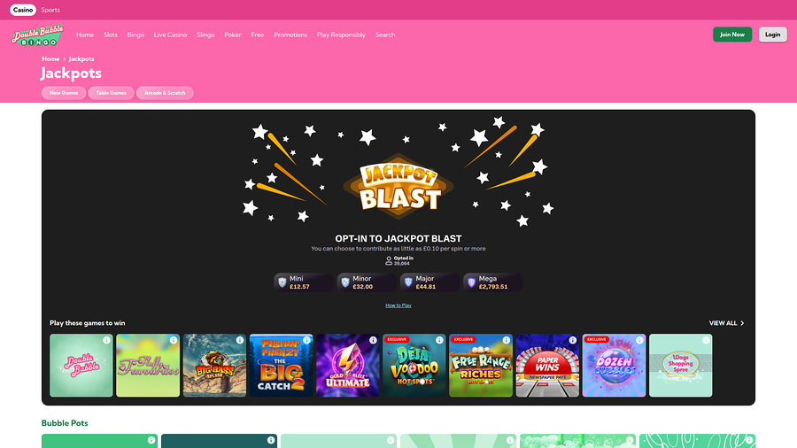 Double Bubble Bingo Jackpot Desktop