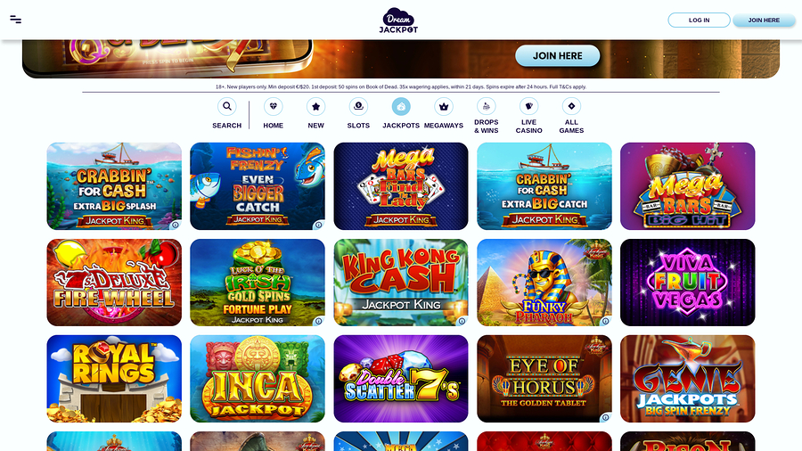 Dream Jackpot Casino Jackpot Desktop