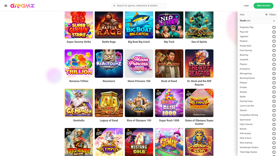 Dreamz Casino Game Developers Desktop