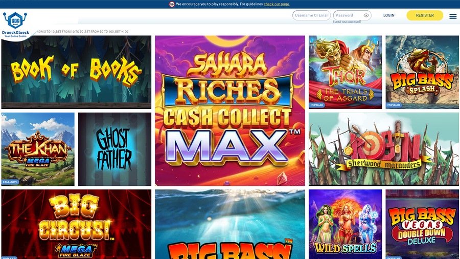 DrueckGlueck Casino Games Desktop