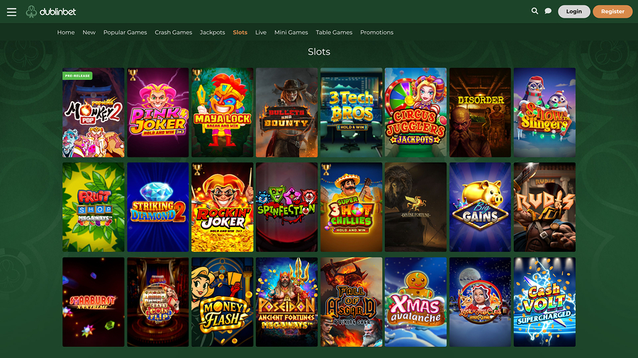 Dublinbet Casino Games Desktop
