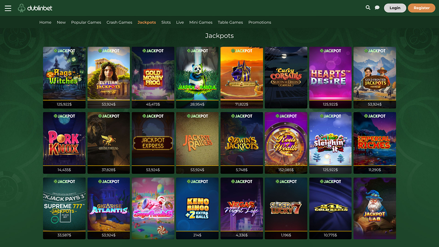 Dublinbet Casino Jackpot Desktop