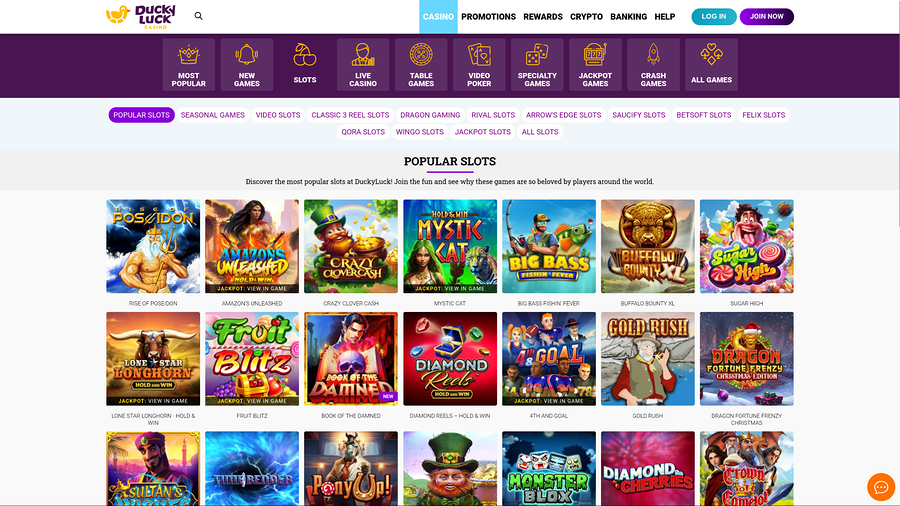 Ducky Luck Casino Games Desktop