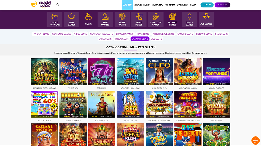 Ducky Luck Casino Jackpot Desktop