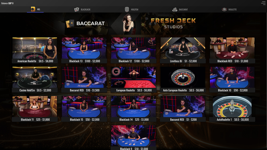 Ducky Luck Casino Live Dealer Desktop