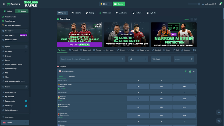 Duelbits Casino Sports Desktop