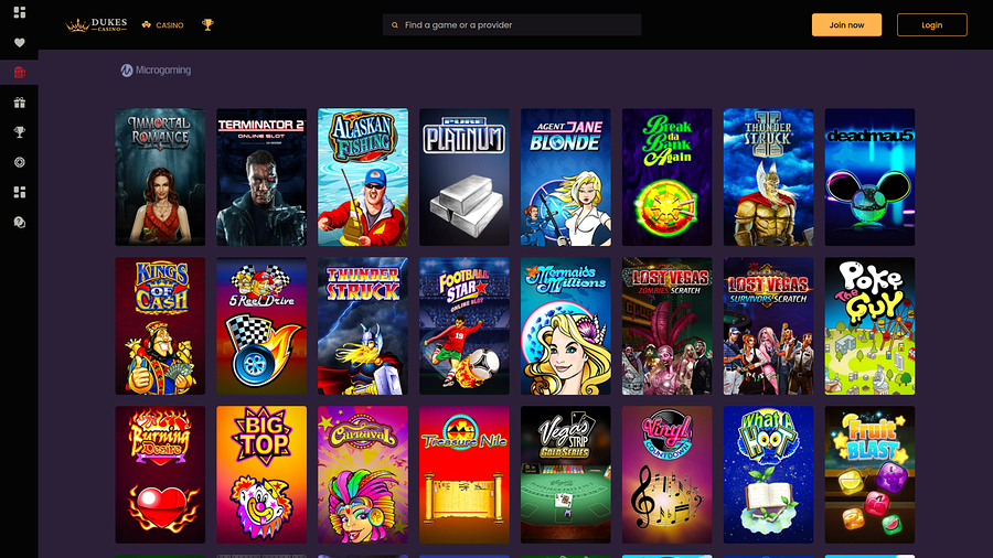 Dukes Casino Game Developers Desktop