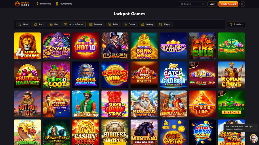 Dundeeslots Casino Jackpot Desktop