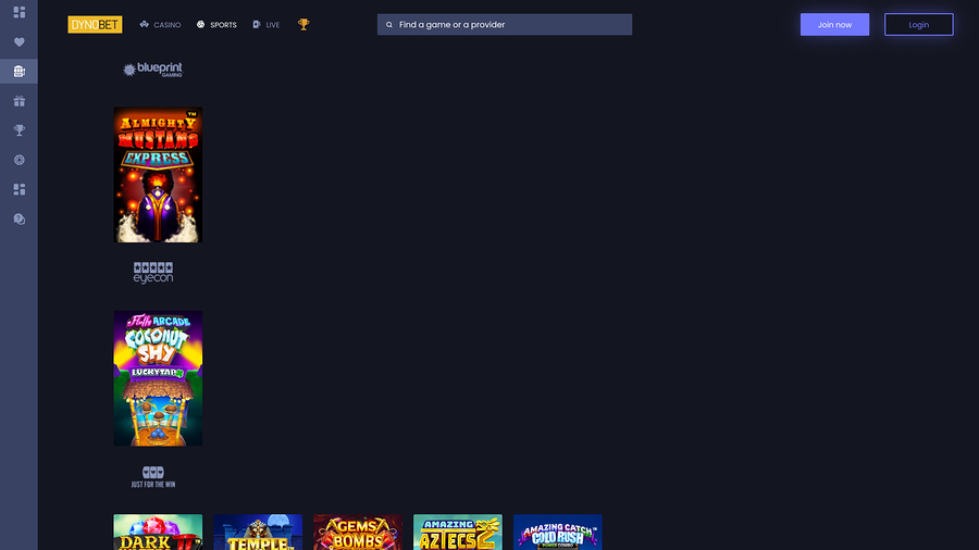 Dynobet Casino Game Developers Desktop