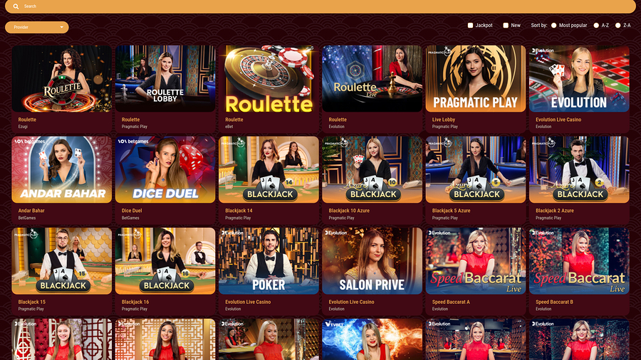 Eight Storm Casino Live Dealer Desktop